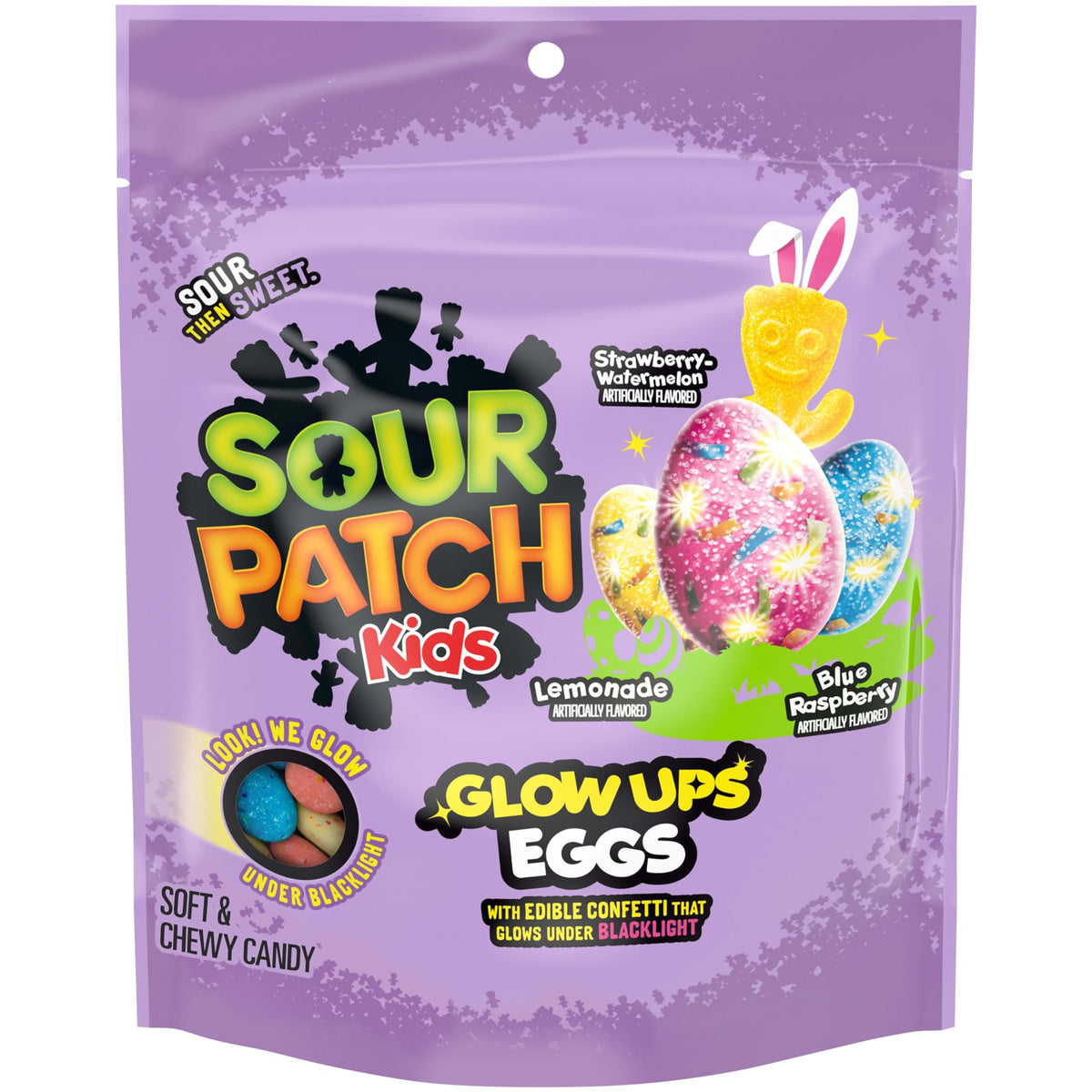 Glow Ups Eggs Soft & Chewy Gummy Easter Candy by Sour Patch Kids – 8.4 Ounce (Pack of 1), Green