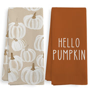 XNXLDYLH Hello Pumpkin Kitchen Towels, 16x24 Inches, Set of 2