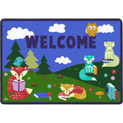 Foxy Readers 2'8" x 3'11" Area Rug in Color Multi by Joy Carpets – 2'8" x 3'11" (Rectangular), Nylon, Multi Color, Model 1883A