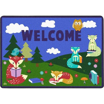 Foxy Readers 2'8" x 3'11" Area Rug in Color Multi by Joy Carpets – 2'8" x 3'11" (Rectangular), Nylon, Multi Color, Model 1883A