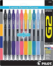 PILOT G2 Limited Edition Harmony Ink Collection Gel, Assorted Ink, 10-Pack