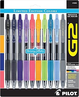 PILOT G2 Limited Edition Harmony Ink Collection Gel, Assorted Ink, 10-Pack
