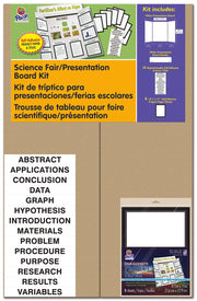 Presentation Board Kit by Pacon – 48 x 36 inches, Corrugate, White, Includes Self-Adhesive Project Papers, Model 3794
