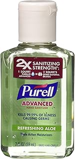 Purell Hand Sanitizer with Aloe, 2 Fl Oz (Pack of 6)