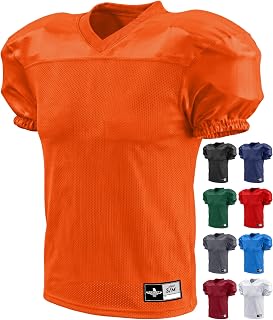 Exxact Sports Men’s Football Practice Jersey | Lightweight Pro-Cut Blank Football Jersey for Men with Breathable Mesh for Training, Practice & Game Day