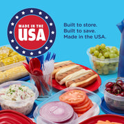 TakeAlongs Special-Edition Americana 13-Piece Set of Food Storage Containers with Lids by Rubbermaid – 13-Piece, 128.0 fluid_ounces, Plastic, Multicolor, Pack of 13