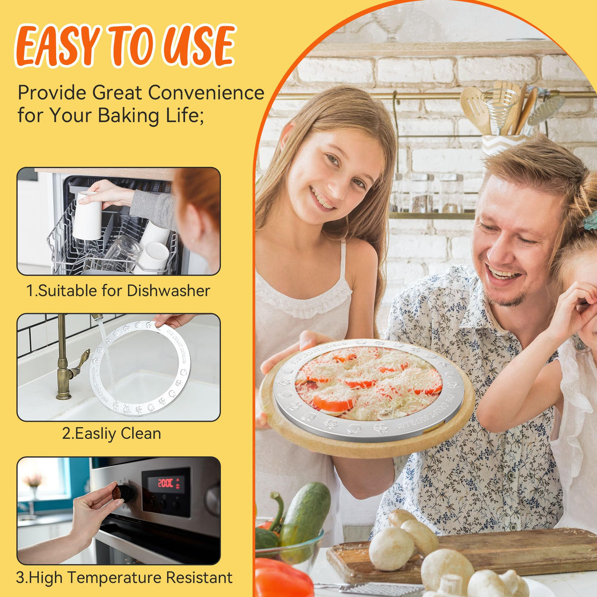 Dunkive Pie Crust Shield, Aluminum, Fits 9.5 to 10.5 Inch Plates, Silver
