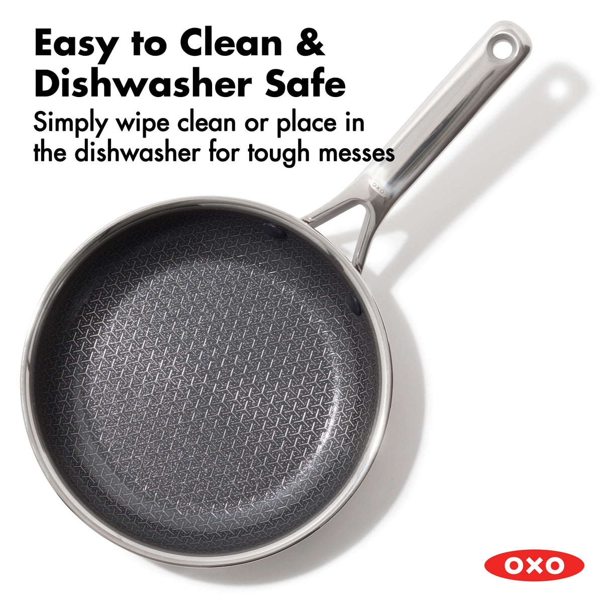 OXO 8" and 10" Frying Pan Skillet Set / Stainless Steel / 5.0 cups Skillets