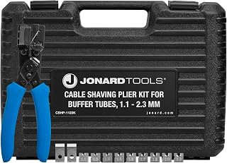 Jonard Tools CSHP-1123K Fiber Optic Cable Shaving Plier Kit, Buffer Tube Stripping Tool, 1.1–2.3 mm, Precision Midspan & Endspan Access Tool