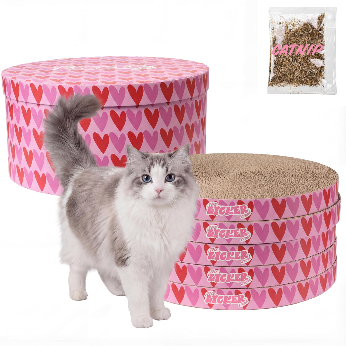 THE LICKER STORE Pink/Red / 12" / Modern;Mid-Century;Classic;Transitional;Traditional;Cottage;Casual Scratching Pads