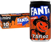 Fanta Orange Soda Soft Drink Fridge Pack Mini Cans, 7.5 fl oz, 10 Pack