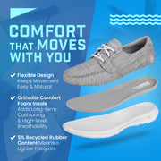 Women's Go Walk Lite - Isla Boat Shoe by Skechers – 5.5, Grey, Pack of 2, Model 15433-37-5.5 M US