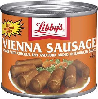 Libby's Vienna Sausages with Barbecue Sauce, Canned Sausage, 4.6 oz (Pack of 24)