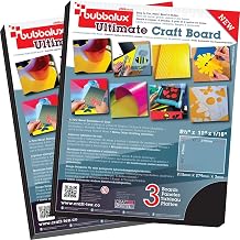Floortex FPBU118BK2 CraftTex Bubbalux Black Craft Board-2 Packs of 3 Letter Size Sheets, 8.5 x 11