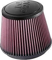 High-Flow Original Lifetime Universal Clamp-On Air Filter: High Performance by K&N – 6 In, Rubber, Model RU-5173
