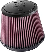 High-Flow Original Lifetime Universal Clamp-On Air Filter: High Performance by K&N – 6 In, Rubber, Model RU-5173