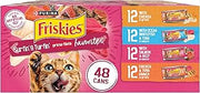 Purina Friskies Prime Filets Cat Food Variety Pack, 48 Ct Cans