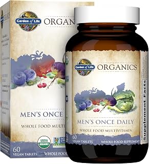 Garden of Life Organics Men's Once Daily Multivitamin, 60 Tablets