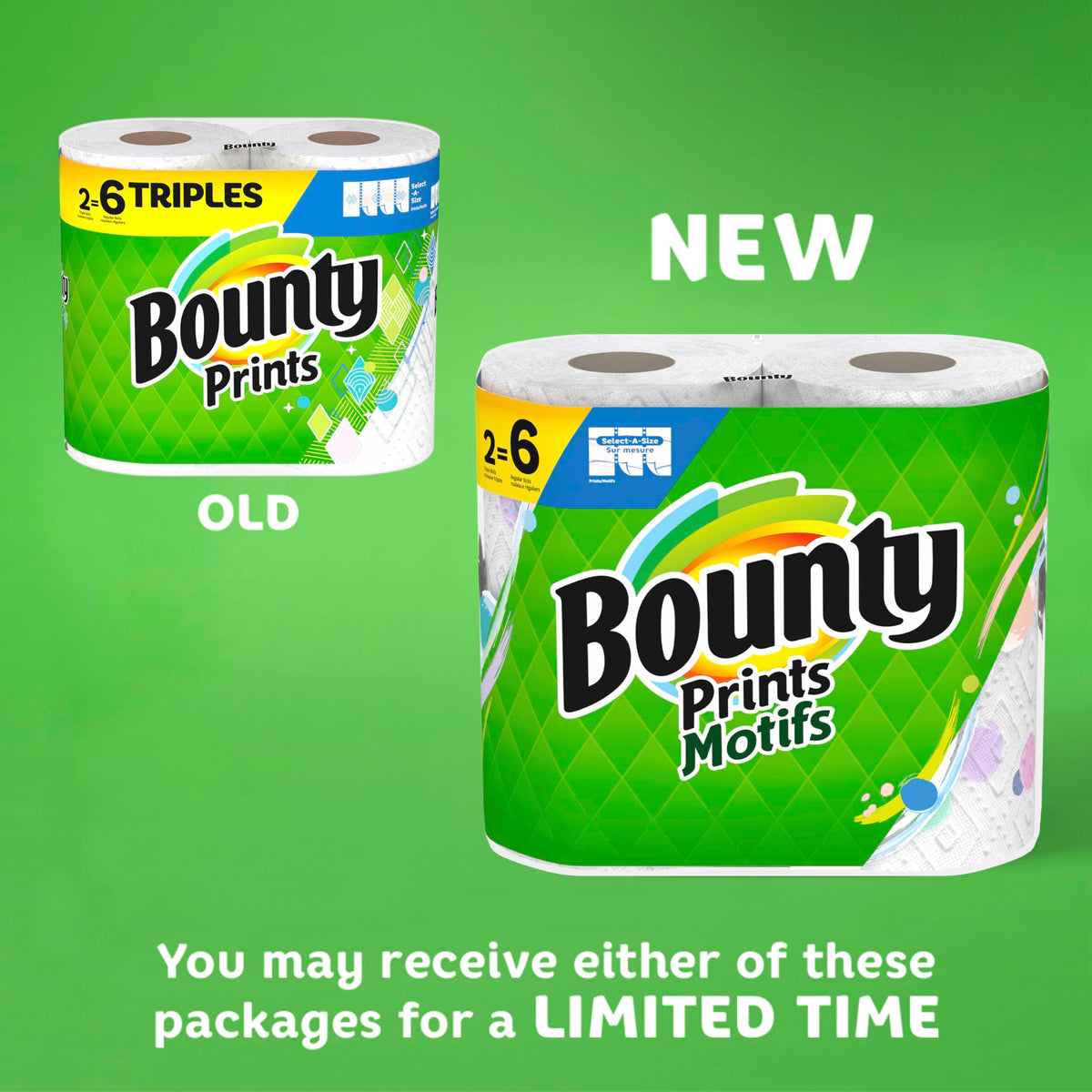 Bounty Prints / 1 / 135 Count (Pack of 2) Paper Towels