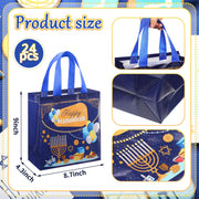 Tegeme Hanukkah Gift Bags, 9 x 8.7 x 4.3 Inches, Pack of 24