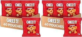 Cheez-It Cheese Crackers,Baked Snack Crackers,Lunch Snacks,Original,(Pack of 80)