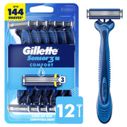 Gillette 12 Count (Pack of 1) / Modern / Blue Disposable Razors