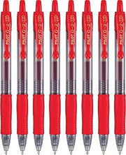 PILOT G2 Premium Gel Roller Pens, Bold Point 1 mm, Red Pens, Pack of 8