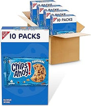 Chips Ahoy! Original Chocolate Chip Cookies, 40 Snack Packs (4 Cookies Per Pack, 4 Boxes) | 4 Cookies Per Pack, Individually Wrapped, Real Chocolate Chip Cookies, Certified Kosher