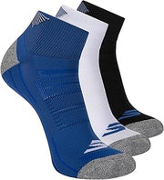 Skechers Men's 3-pack Performance Golf Quarter Crew Socks, Odor Control & Mesh Ventilation