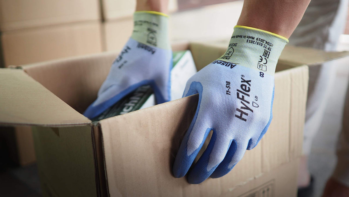 HyFlex 11-518 Ultra-Thin PU Work Gloves by Ansell – Medium (Pack of 24), Polyurethane, Blue, Pack of 12, Model 235133