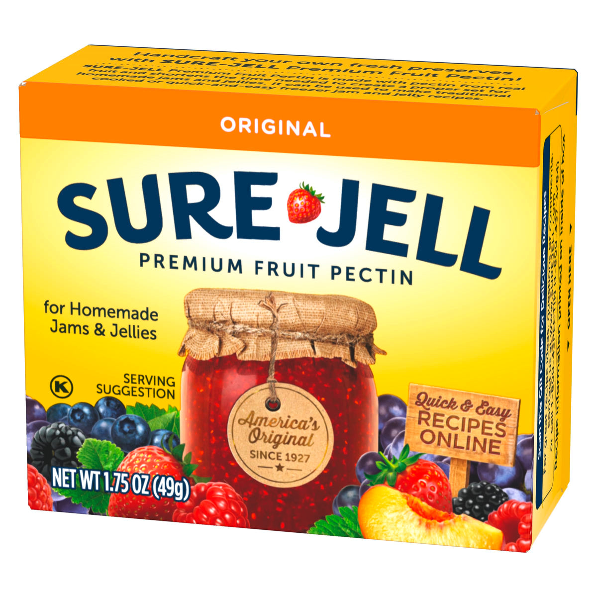 Sure Jell Premium Fruit Pectin by SURE-JELL – 1.75 Ounce (Pack of 24), Pack of 24, Model 118783