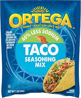 Ortega Seasoning Mix, 40% Less Sodium Taco, 1 Ounce