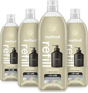 Method Premium Gel Hand Wash Refill, Vetiver + Amber, 34 fl oz, 4 Pack