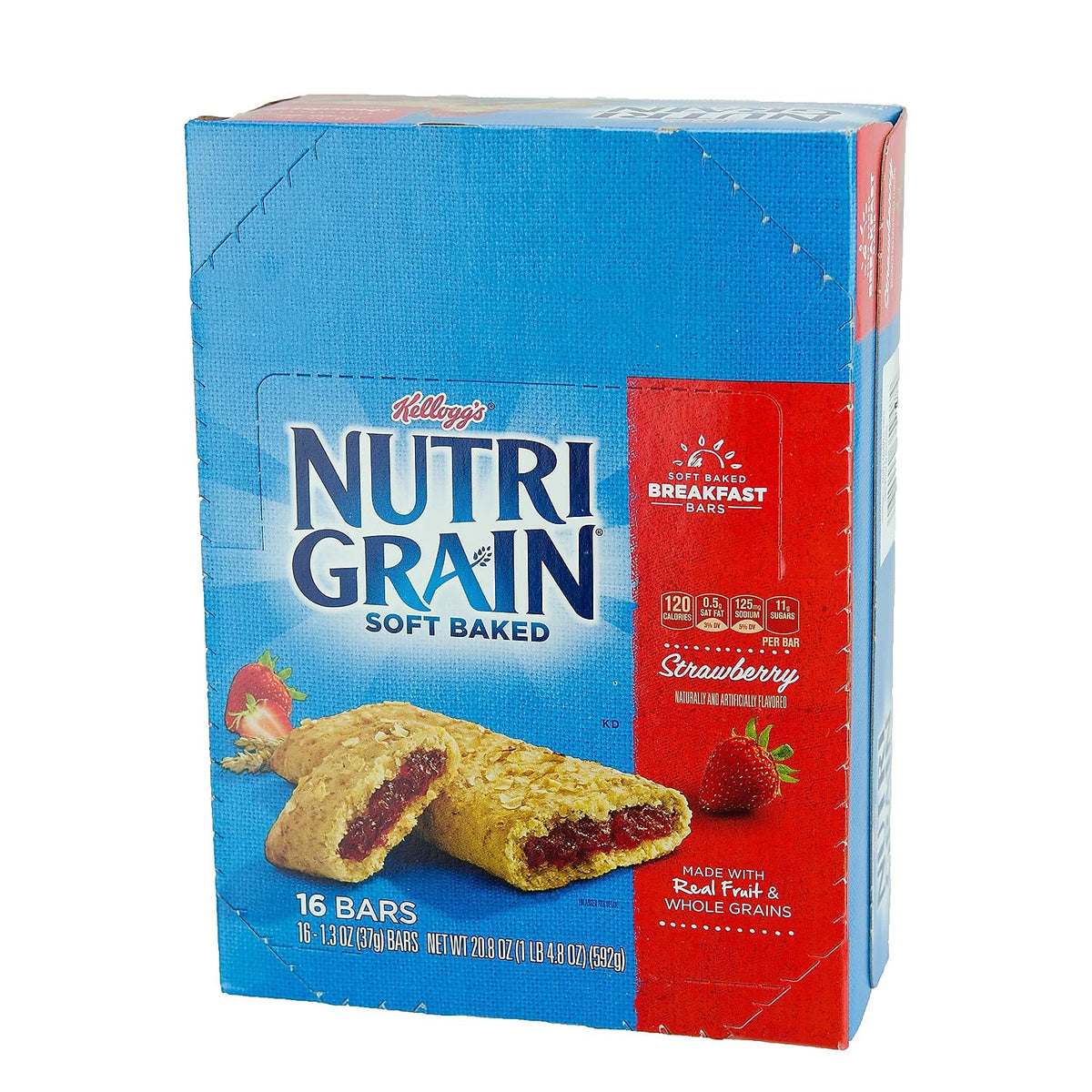 Kellogg's, Nutri-Grain Strawberry Cereal Bars, Single by Nutri Grain – 1.3 Ounce (Pack of 1), No Color, Model KEB35945