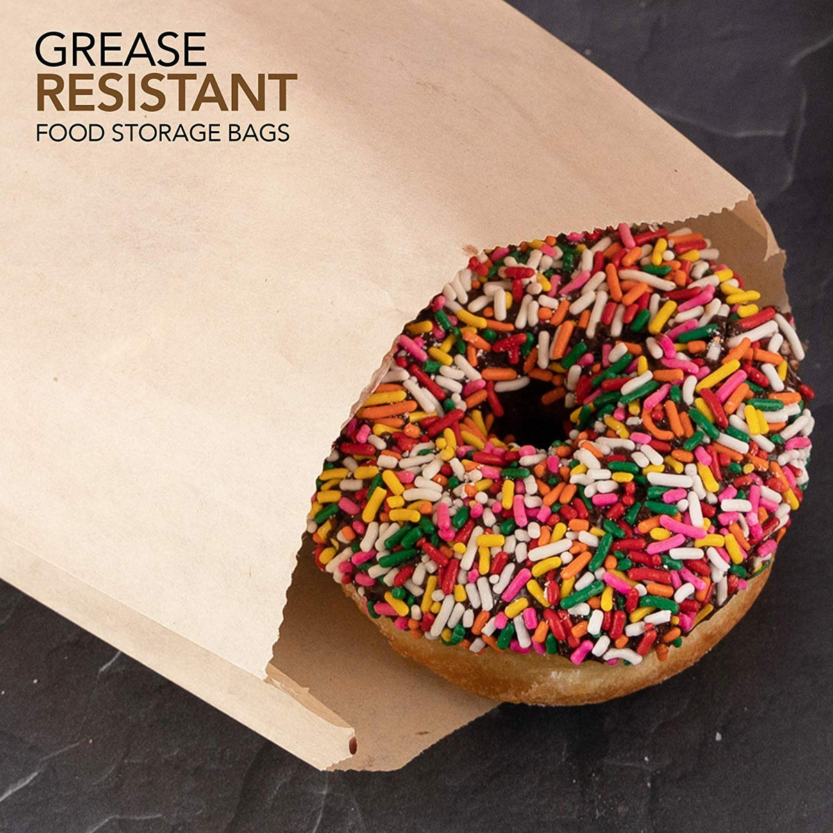 Paper Sandwich Bags Kraft Brown (200 Pack) by Stock Your Home – 200 Count, Paper, Brown, Pack of 200