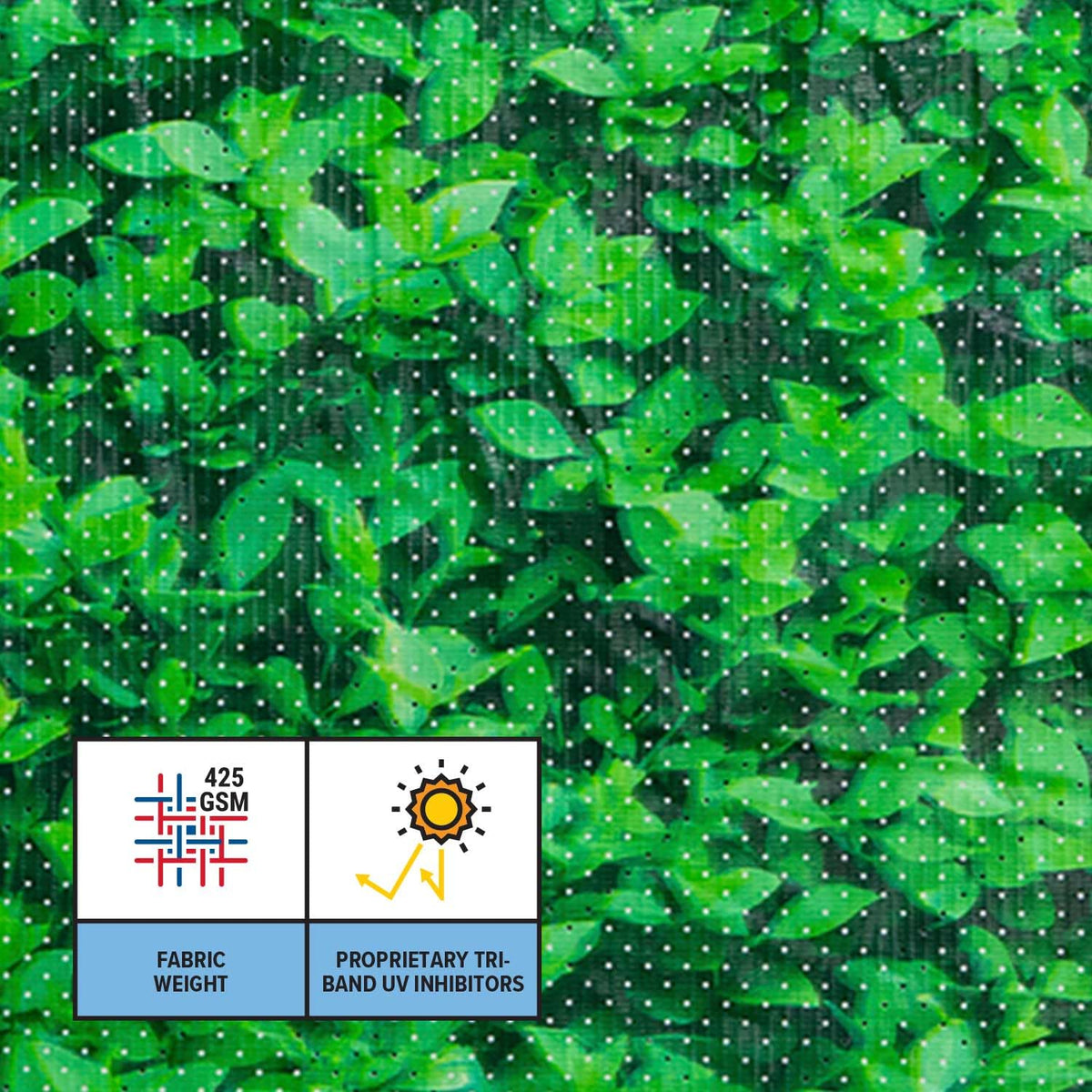 Ligustrum Ficus Double-Sided Scenic Fence Screen (6ft x 50ft) by FenceScreen – 6ft x 50ft, Vinyl, Green, Model 210-5850-LFH