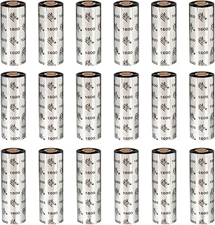 Zebra Technologies Zebra 1600 Wax Ribbon | 4.33" x 1476' | 1" Core, 18/Pack