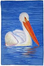 Betsydrake KT1131 16 x 25 in. White Pelican Portrait Kitchen Towel