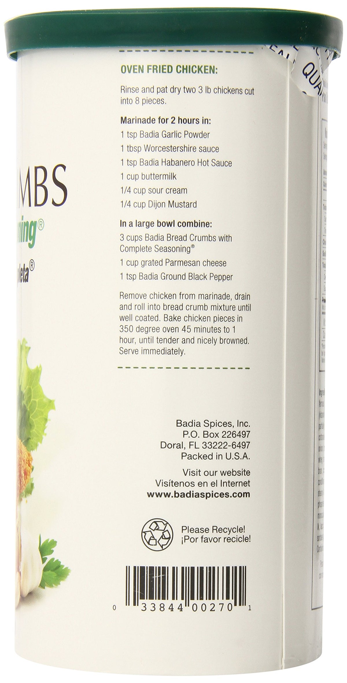 Bread Crumbs with Complete Seasoning by Badia – 15 Ounce (Pack of 12), Pack of 12