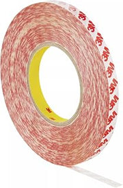 3M GPT-020 Double Coated Tape, High Tack Acrylic Adhesive, Bonding, Attaching, Clear, 0.5 in x 50 m, Case of 24 Rolls