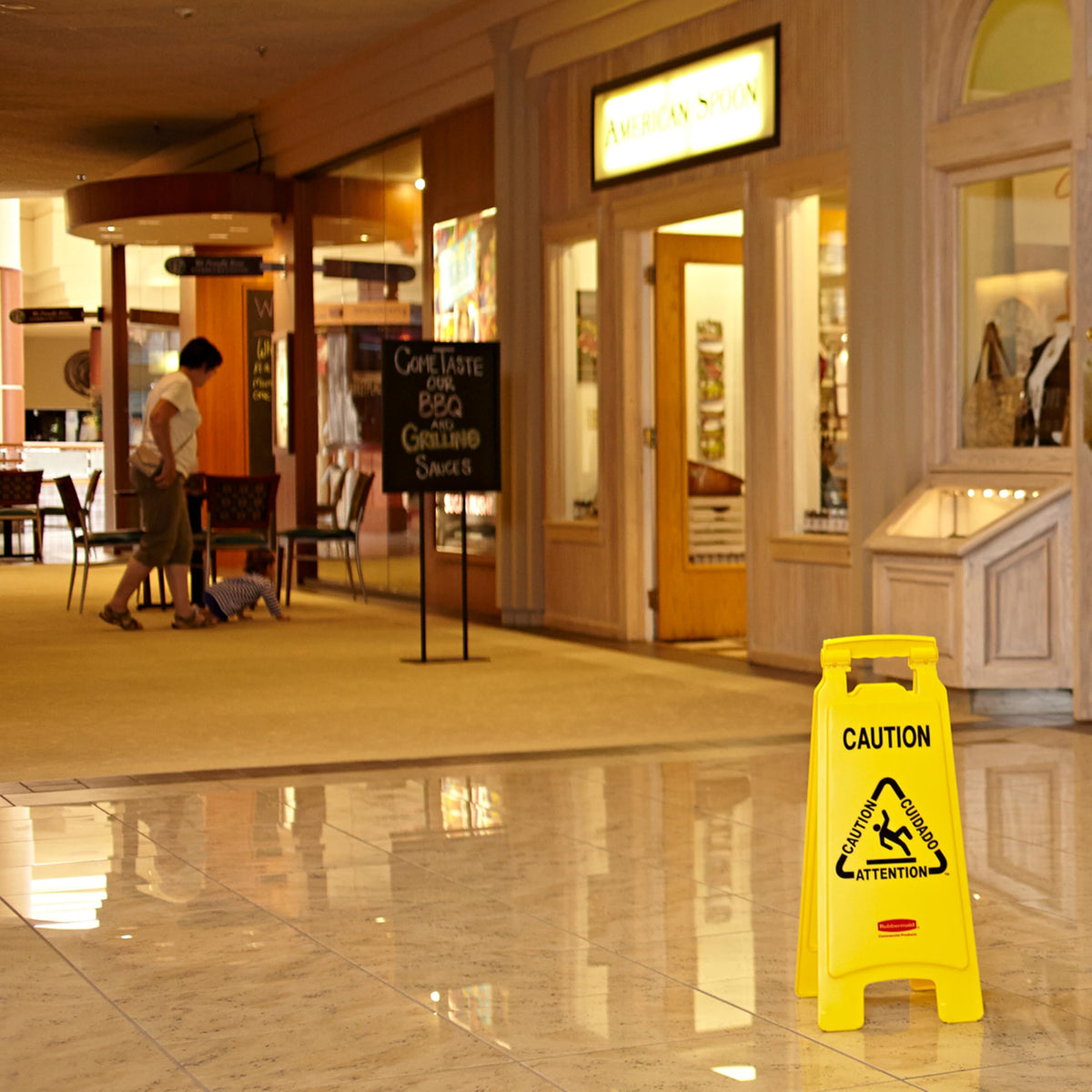 Rubbermaid Commercial Products Yellow 2-Sided / 26 inch / Caution Sign Signs