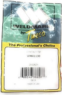 By Tweco 11 Series Contact Tip Pk= 25 Tips (11-30 - .030")