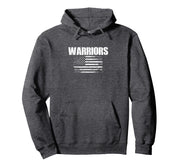 Curtis Warriors USA Flag Pride Pullover Hoodie by Curtis Warriors Official High School Gear – Polyester, Grey, Model PAJFFQSMMGB