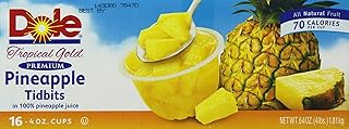 Dole Tidbits in 100 Percent Pineapple Juice, 16 Count