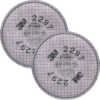 3M P100 Advanced Respirator Filter 2297, NIOSH Approved, 1 Pair