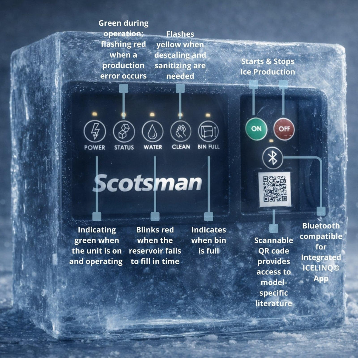 Prodigy Elite Medium Cube 30" Ice Maker - 921 lb/Day by Scotsman – 921 lb / Day - No Storage, 0.0 pounds, Model MC0830MAX-32