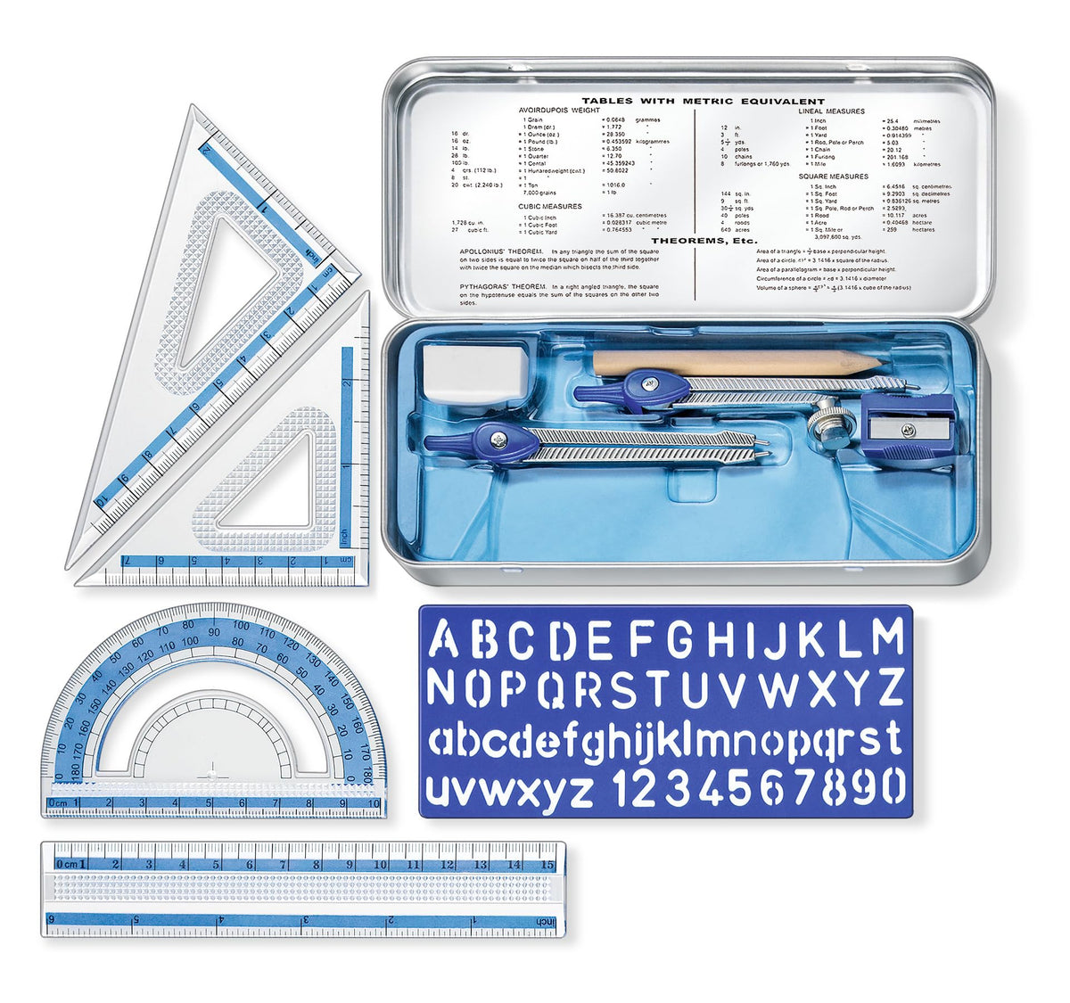 Noris Club Mathematical Set by STAEDTLER – Einzelpackung, Metal, Model 557 10