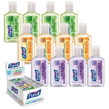 Hand Sanitizer Gel Variety Travel Pack 12ct x 1oz by Purell – 1 Fl Oz (Pack of 12), Clear, Pack of 12, Model 3901-24-CMRMETRY