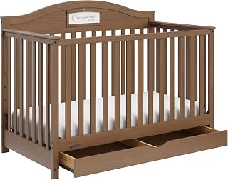 Graco Story 5-in-1 Convertible Crib with Drawer, Hazelnut