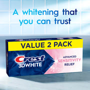 3DWhite Advanced Whitening Sensitivity Relief Toothpaste by Crest – 6.6 Ounce (Pack of 6), Pack of 6, Model P_11484